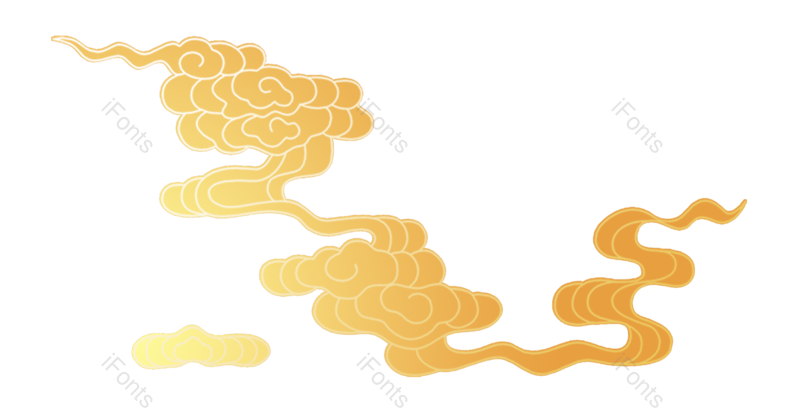 祥云图片,传统元素,金色PNG,免抠素材