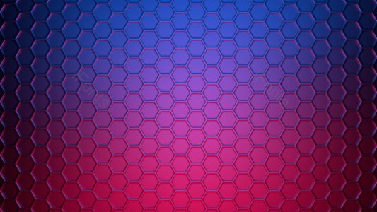 六边形 质感 纹理 网格 蓝红色 C4D 海报背景