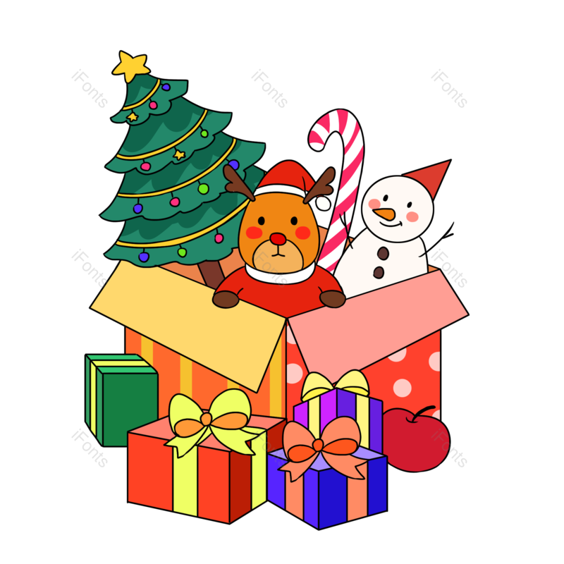 礼物图片,雪人元素,圣诞雪人PNG,圣诞节免抠素材