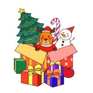 圣诞节 圣诞雪人 雪人 圣诞树 礼物