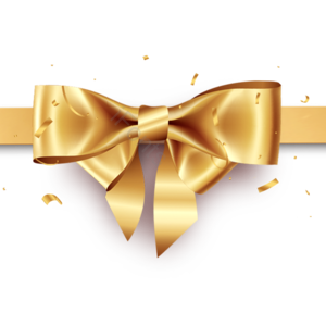 元旦 促销 蝴蝶结 金色 节日 礼