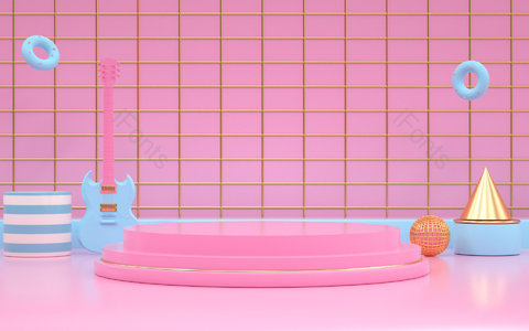 C4D 电商简约 大气 展台 节日 海报背景 电商背景 背景