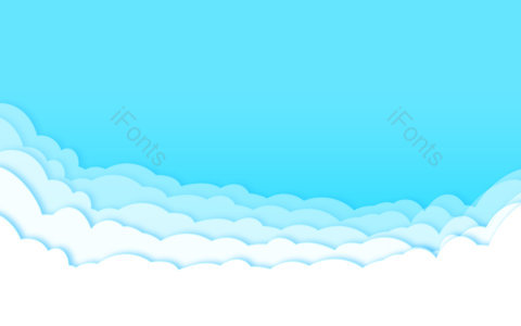 渐隐 蓝天 白云 云朵 小清新 简约 风景 天空