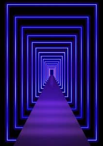 蓝色 渐变 矩形 ppt 背景