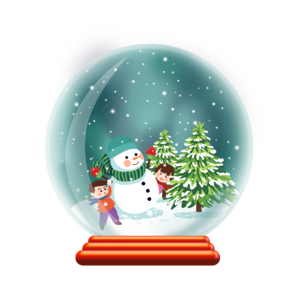 水晶球 圣诞节 效果元素 装饰元素 雪人 平安夜 圣诞场景