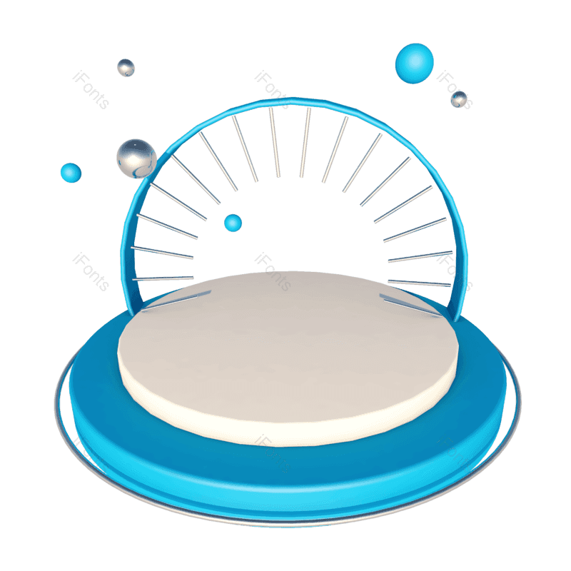 蓝色舞台图片,电商元素,PNG,免抠素材