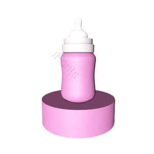 C4D 立体 奶瓶 儿童 电商 产品模型