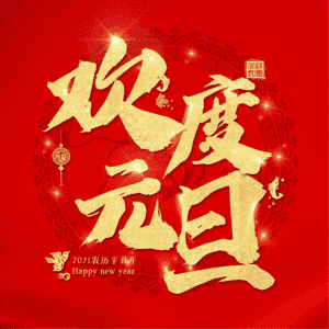 欢度元旦 大气 简约 字体设计