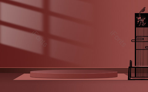 中国风 质感 红色 简约大气 复古