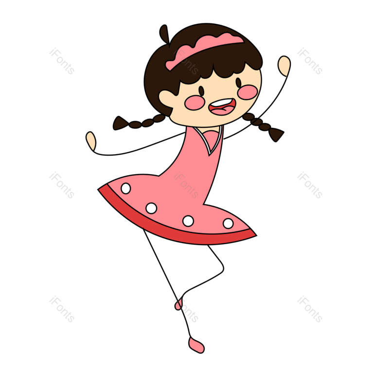 简笔画图片,跳舞元素,小孩PNG,免抠素材