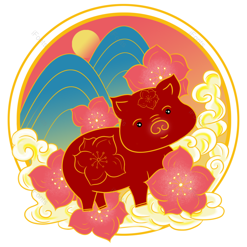 喜庆图片,新年元素,手绘PNG,免抠素材