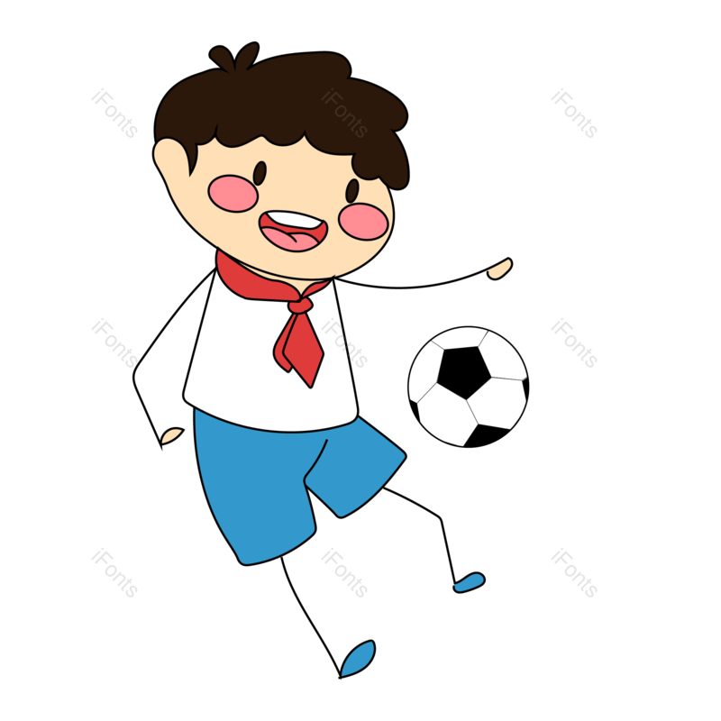 足球图片,简笔画元素,小孩PNG,免抠素材