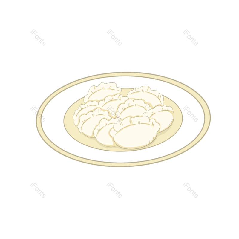 饺子图片,插画元素,手绘PNG,免抠素材