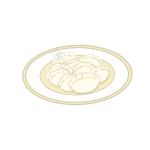 饺子 水饺 插画 手绘