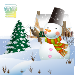 手绘 矢量 卡通 雪人 大雪 节气