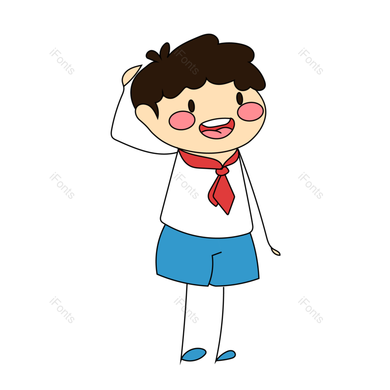 简笔画图片,小孩元素,PNG,免抠素材