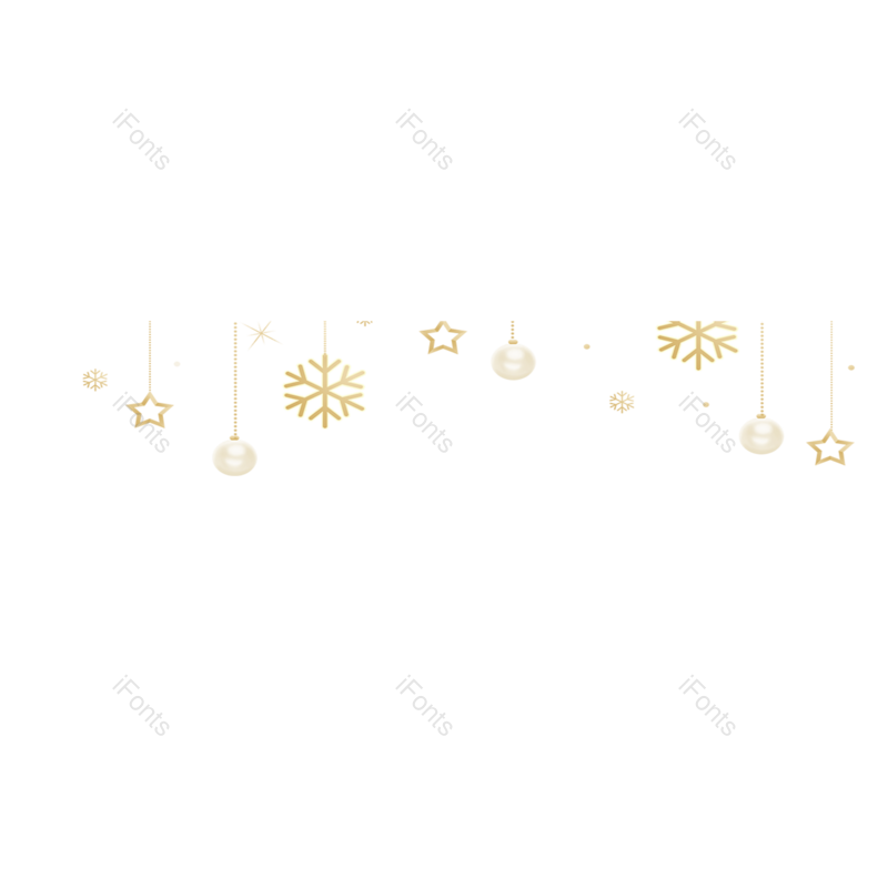 元旦装饰图片,雪花元素,星星PNG,圣诞装饰免抠素材
