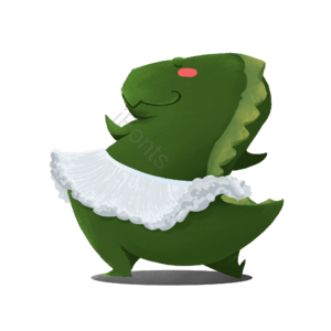 原创 卡通风格 跳舞 恐龙 动物