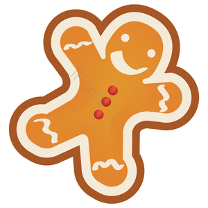 圣诞节元素 姜饼人卡通 节日促销元素 圣诞节装饰 png元素