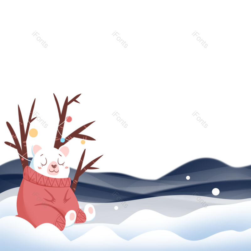 卡通图片,积雪元素,雪花PNG,下雪免抠素材