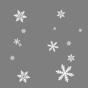 圣诞节 卡通 扁平 漂浮 雪花 白色