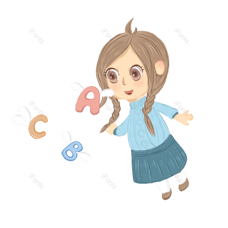 学习图片,卡通儿童元素,手绘儿童PNG,童趣免抠素材