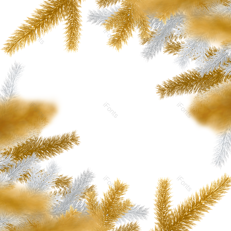 气氛图片,圣诞元素,金色PNG,免抠素材