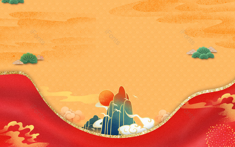 红金中国风大气传统节日节气通用背景,插画/手绘图，插画/手绘图库，插画/手绘图下载,插画/手绘