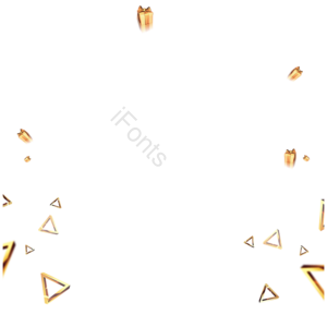 金色 简约风 几何 电商促销 漂浮元素