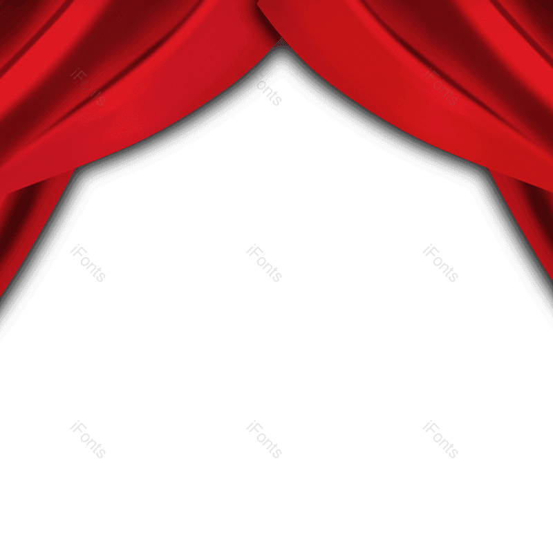 简约图片,窗帘元素,红色PNG,免抠素材