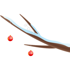 冬季元素 时尚唯美 卡通风 png元素 树杈 雪景元素