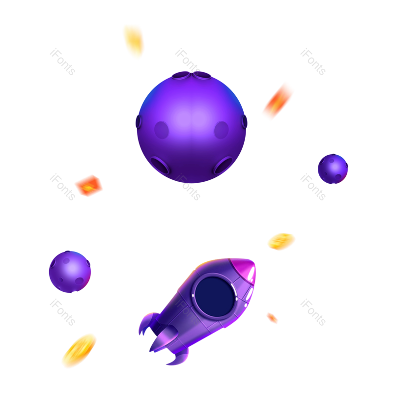 金币图片,火箭元素,钱包PNG,漂浮元素免抠素材