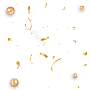 金色 彩带 漂浮元素 电商促销漂浮元素 节日促销元素