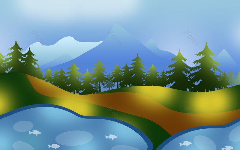 卡通手绘天空山峰蓝天白云背景图,插画/手绘图，插画/手绘图库，插画/手绘图下载,插画/手绘