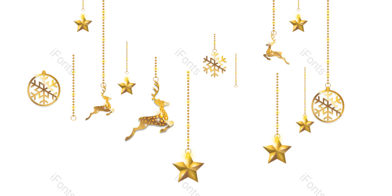 节日图片,雪花元素,小鹿PNG,圣诞免抠素材