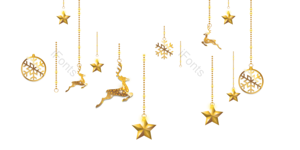 圣诞 金色 节日 小鹿 雪花