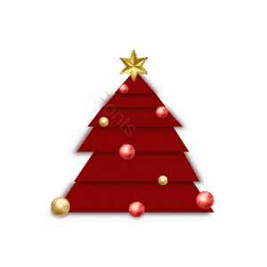 红色 圣诞节 圣诞树 扁平风 矢量 海报元素