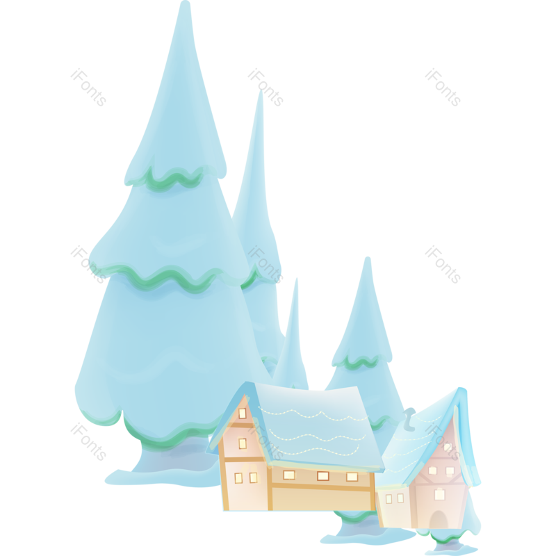 卡通风图片,房子元素,PNG,免抠素材