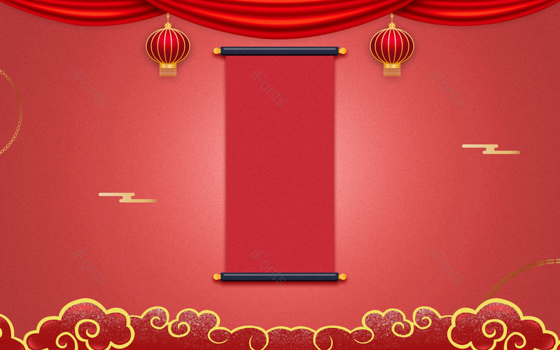 红色中国风大气传统节日节气通用背景,插画/手绘图，插画/手绘图库，插画/手绘图下载,插画/手绘