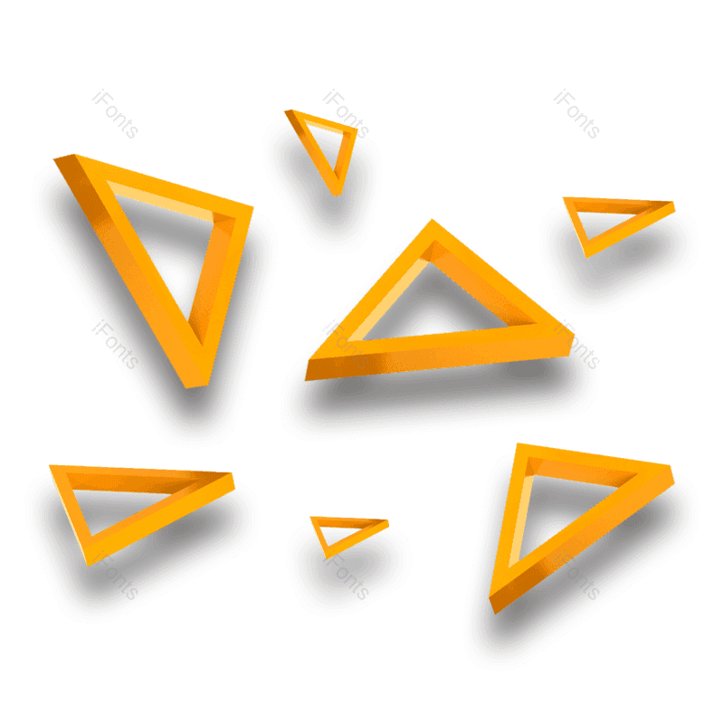 装饰图片,三角形元素,几何PNG,金色免抠素材