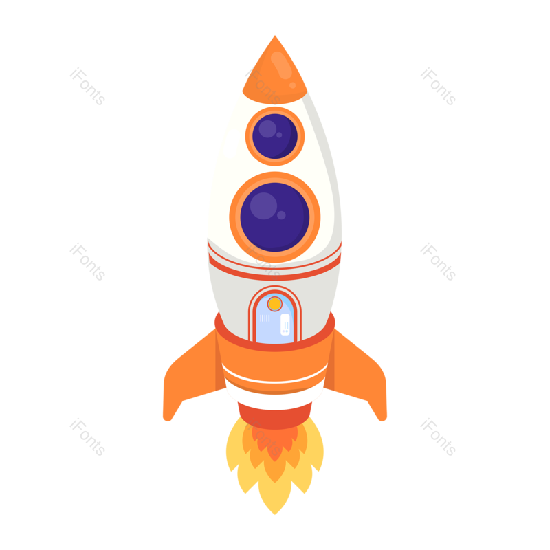 火箭图片,装饰元素元素,卡通风PNG,免抠素材