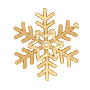 雪花 金色 圣诞 装饰 png