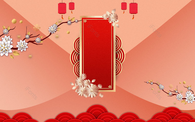 红色中国风大气传统节日节气通用背景,插画/手绘图，插画/手绘图库，插画/手绘图下载,插画/手绘