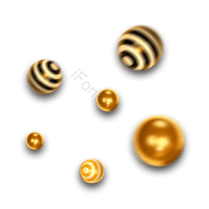 C4D 立体 圣诞节 金色 悬浮球 3d立体插画