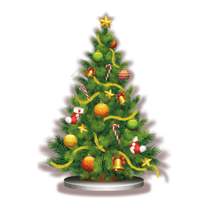 手绘 圣诞树 圣诞节 装饰 插画