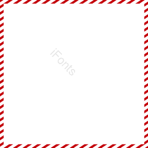 红色条纹 圣诞节 卡通 可爱 边框