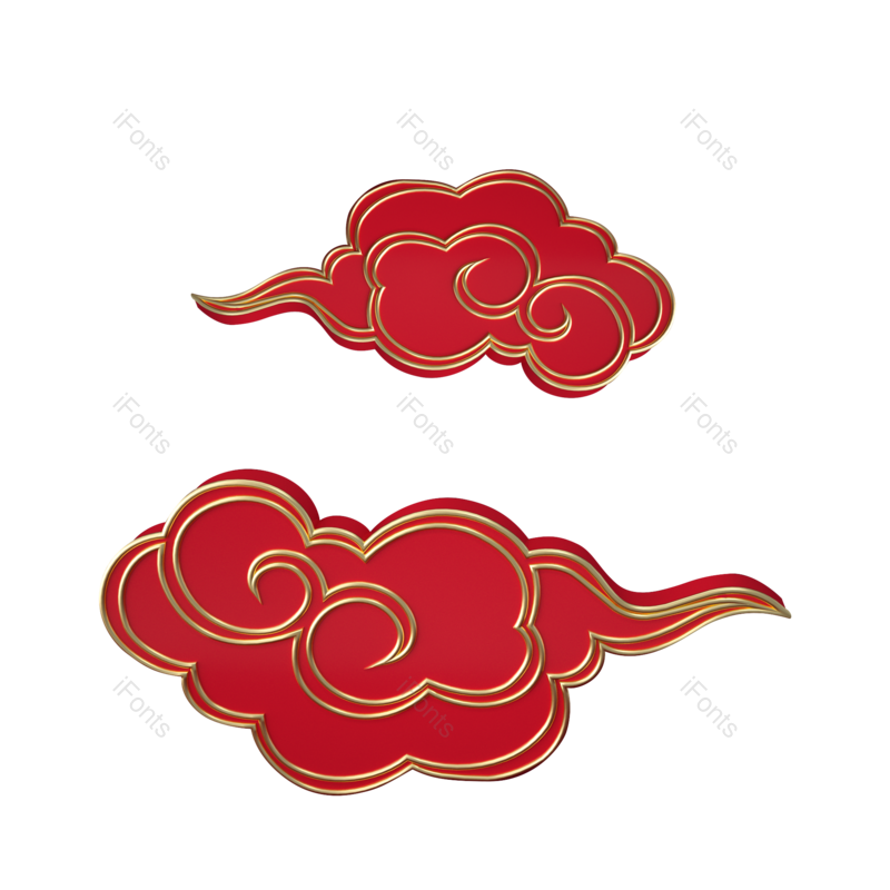 祥云图片,卡通元素,云纹PNG,年货节免抠素材