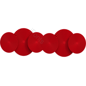 国潮 扇子 国风 新年元素 红色元素 年货节元素