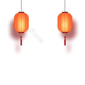 橙色 灯笼 喜庆 节日 装饰 元宵节