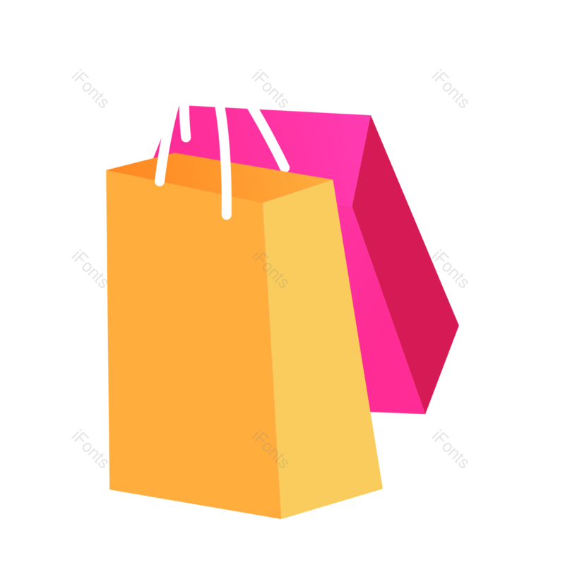 礼物袋图片,手绘元素,购物袋PNG,免抠素材